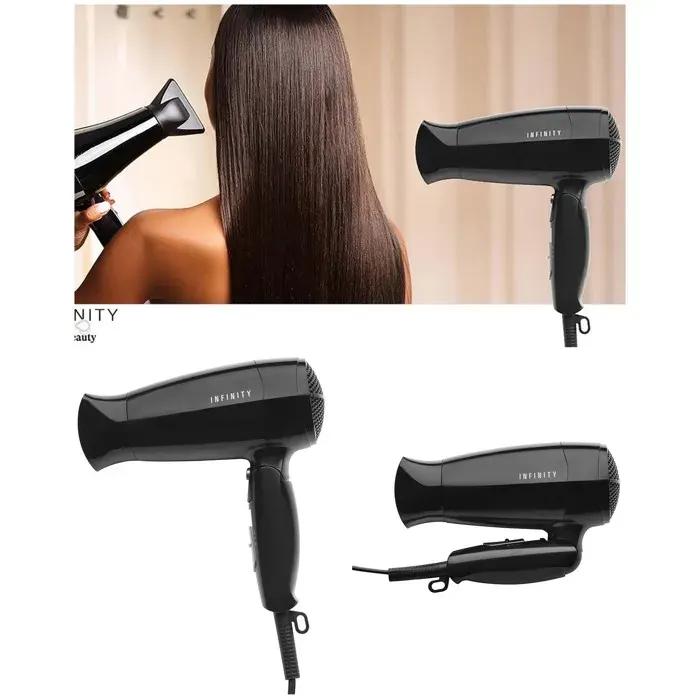 Sèche-cheveux - MELISSA - Infinity - 1600W - Poignée pliable - Ioniseur dair