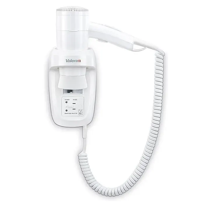 Sèche-cheveux mural - VALERA - Action Super Plus 1600 - 1600W - Prise rasoir - IP34 — coloris Blanche
