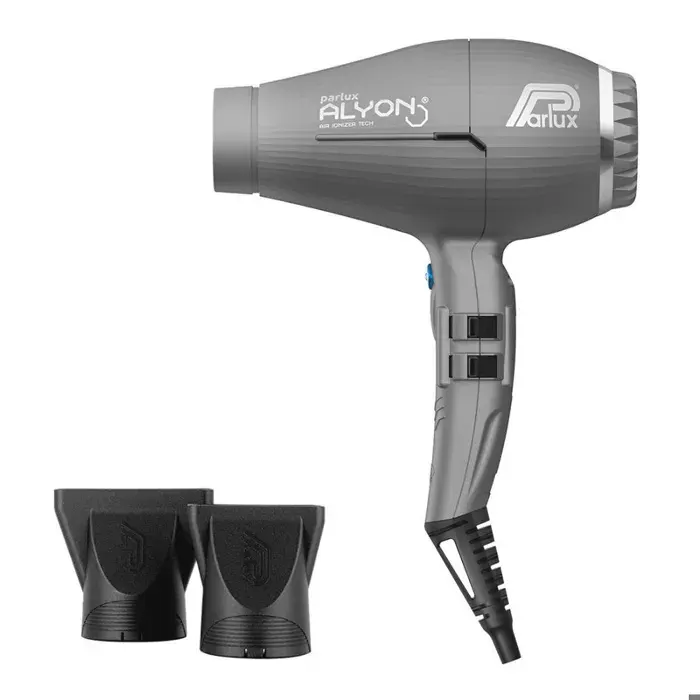 Sèche-cheveux - PARLUX - Alyon - Débit dair 84 m3/h - Ioniseur dair - 2250 W - Gris