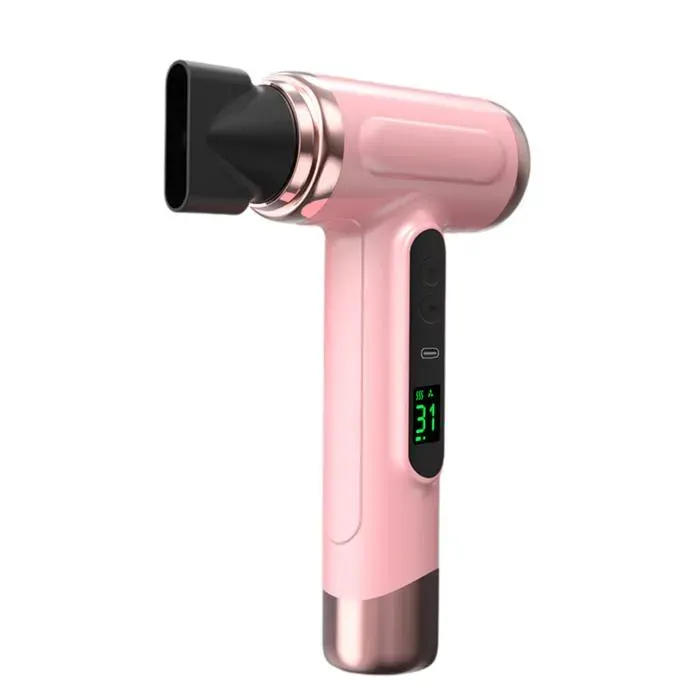Sèche-cheveux portable sans fil pour étudiants 200W ions bleus anti-frisottis & charge Type-C – Sèche-cheveux domicile compact