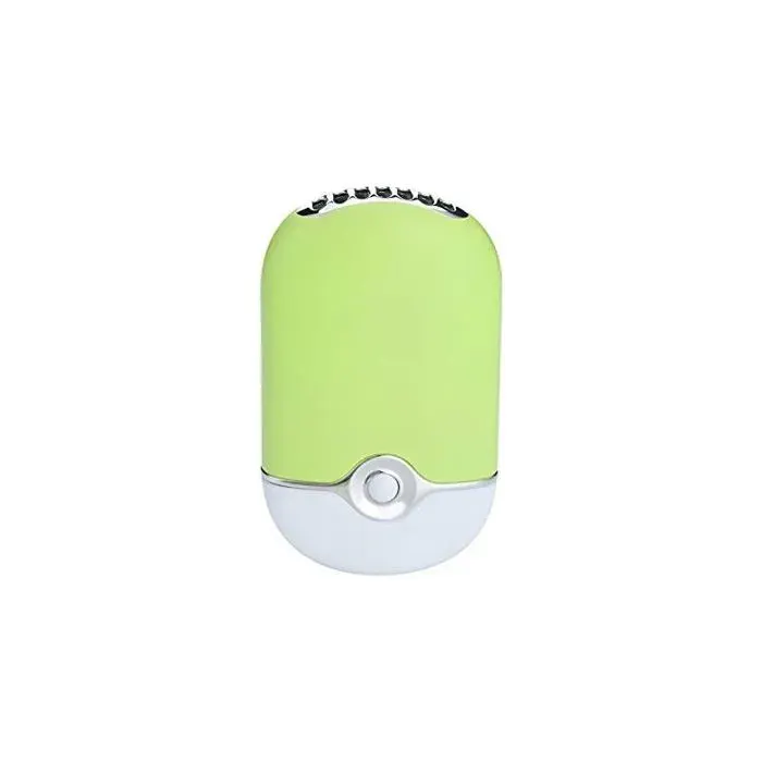 Sèche-cheveux portable USB rechargeable mini ventilateur intégré batterie Li-ion – Vert