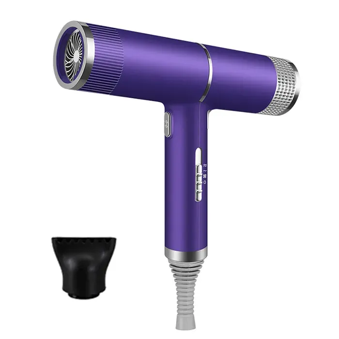 Seche Cheveux professionnel infrarouge ionique négatifsouffleur électriqueoutil de coiffure de salonvent chaud et froid GRIS