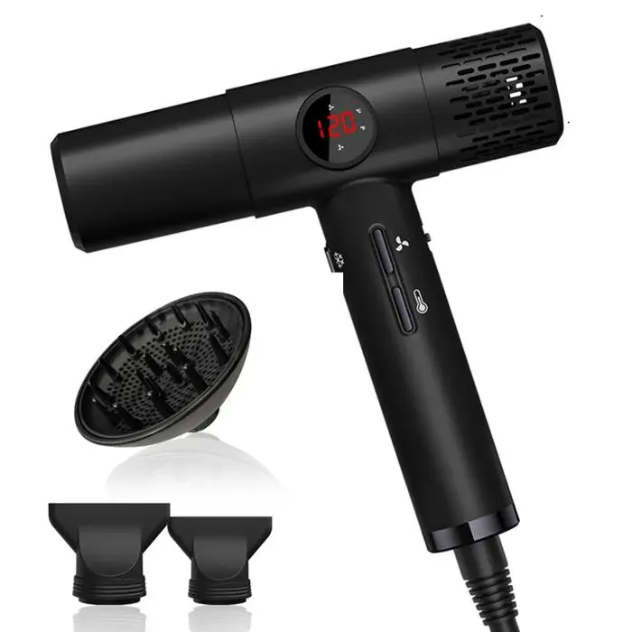 Sèche-cheveux professionnel ionique haute vitesse pour femmes avec diffuseur et moteur puissant de 1800 W.-A
