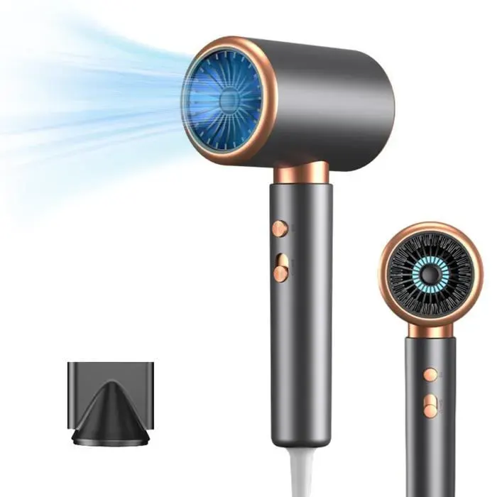 Sèche Cheveux Professionnel Ionique KILISKY 2400W - 5 Niveaux de Température - Buse de Coiffage