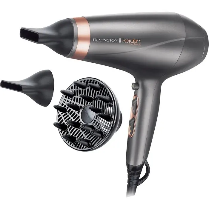 Sèche-cheveux professionnel - REMINGTON - Keratin Protect - 2200W - Ionique - Céramique kératine