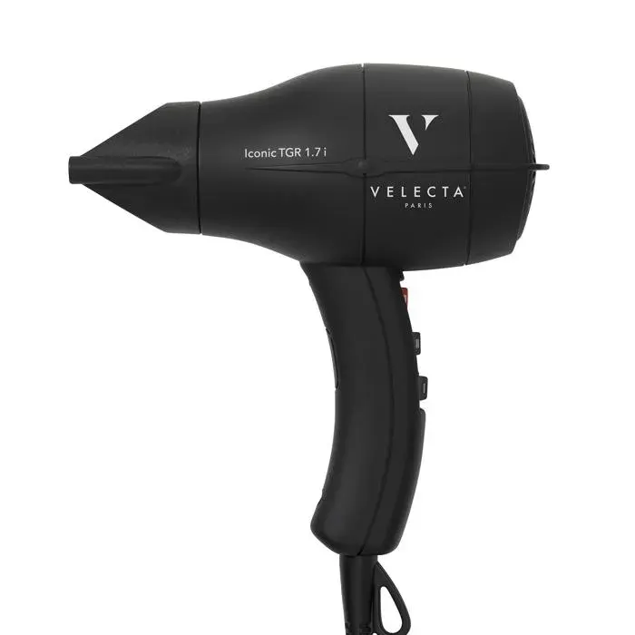 Sèche-cheveux professionnel - VELECTA PARIS - ICONIC TGR 1.7i - Ionique - Ultra-léger 350 g - 1740 W — coloris Noir