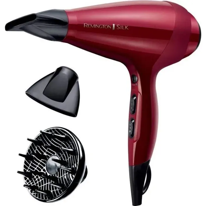 Sèche-Cheveux Remington AC9096 Silk Ionique Grille Céramique Protéine de Soie Moteur AC Professionnel Fonction turbo 2400W
