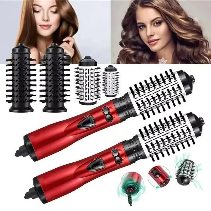 Sèche-cheveux rotatif 3 en 1 peigne électrique lisseur brosse sèche-cheveux peigne à Air chaud Ion négatif peigne de coiffure