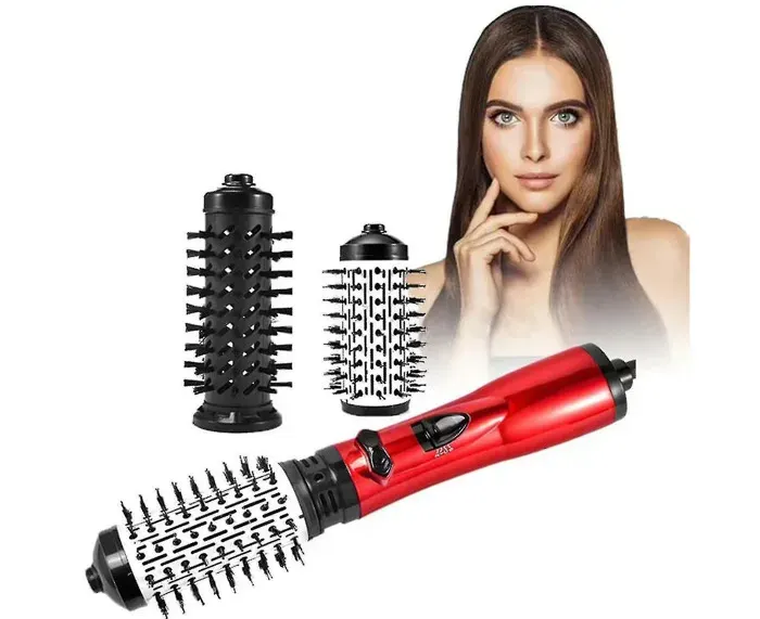 Sèche-cheveux rotatif et sèche-cheveux à air chaud 3 en 1 pour cheveux secs bouclés et lissés