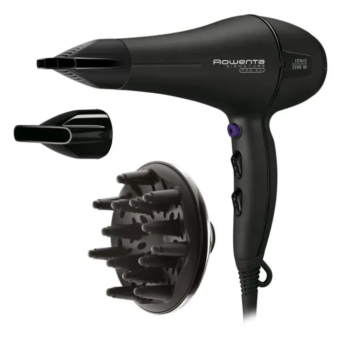 Sèche-cheveux - ROWENTA - CV7840 - 2200W - Noir - 3 embouts inclus