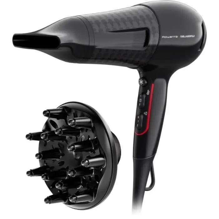 Sèche-cheveux - ROWENTA - POWERLINE CV591LF0 - 2300 W - Noir - Ioniseur dair