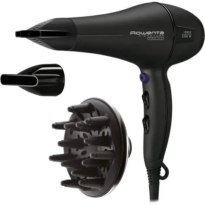 Sèche-cheveux - ROWENTA - Signature Pro - 2200 Watts - 3 Températures - 2 Vitesses