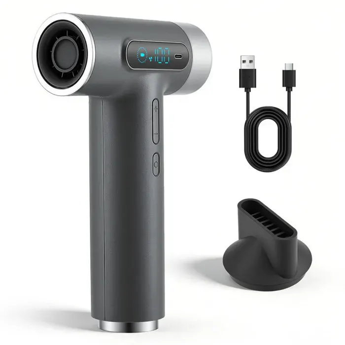 Sèche Cheveux sans Fil 300 W pour Voyage Mini Sèche-Cheveux Portable USB C Rechargeable Seche Cheveux Batterie sans Fil