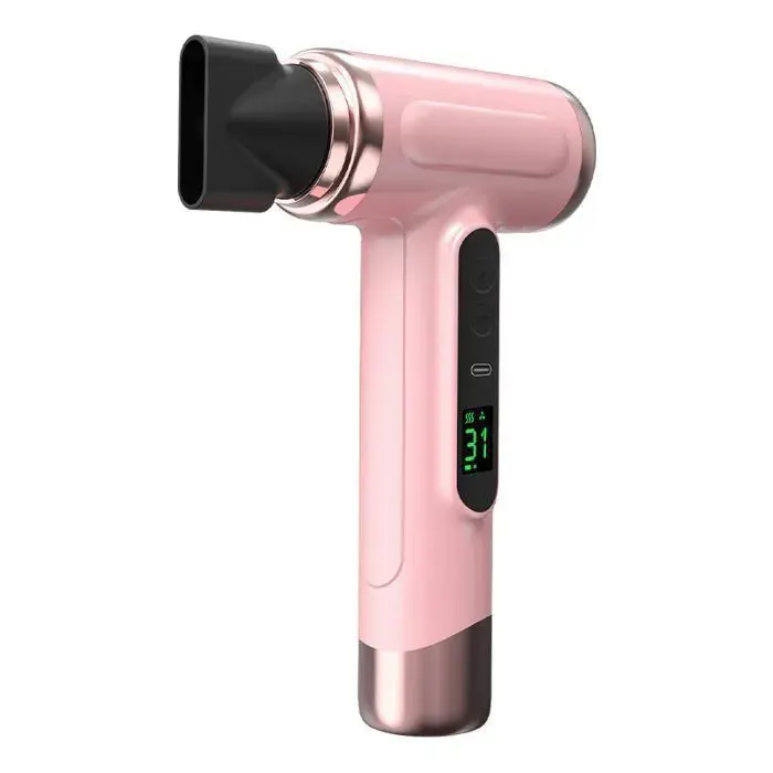 Sèche-cheveux sans fil - BYTELIKE - Rechargeable 15000mAh - 3 vitesses - Air chaud/froid - Écran LED