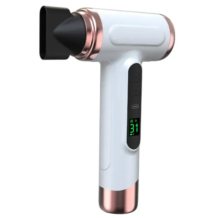 Sèche-cheveux sans fil rechargeable 15000mAh portable air chaud/froid 3 vitesses LED autonomie longue USB-C cheveux voyage