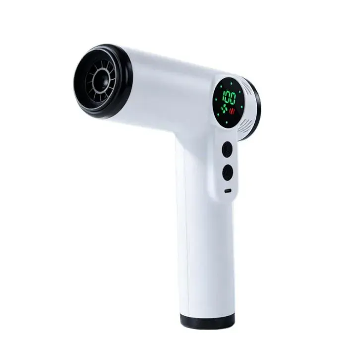 Sèche-cheveux sans fil rechargeable USB 5200mAh portable 4 vitesses air chaud/froid écran digital compact pour étudiant dortoir