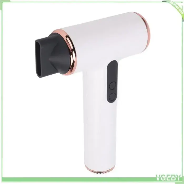 Sèche-cheveux sans fil - V GEBY - Mini rechargeable USB - 3 vitesses - 3 températures - Blanc