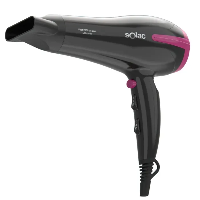 Sèche-cheveux - SOLAC - Ultra-léger - 2200 W - 340 g - 3 températures