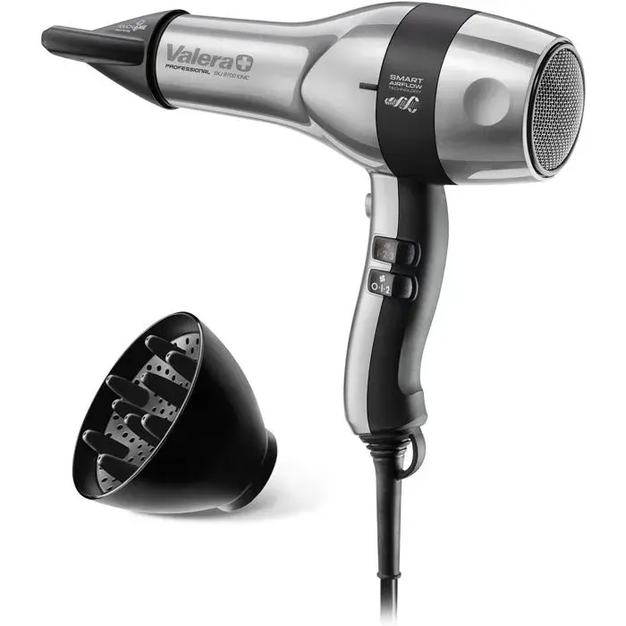 Sèche-cheveux Swiss Silent Jet 8700 léger silencieux moteur puissant 2400W ionique câble anti-torsion 3 températures