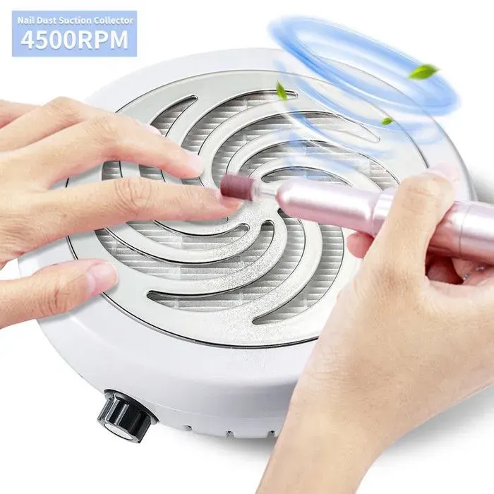 SÈCHE Collecteur de poussière d’ongles 45000 tr/min – Super aspiration ventilateur puissant extracteur professionnel manucure