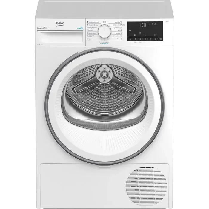 Sèche-linge à condensation blanc - Beko - 8 kg - Affichage LED - Commande électronique — coloris Blanche