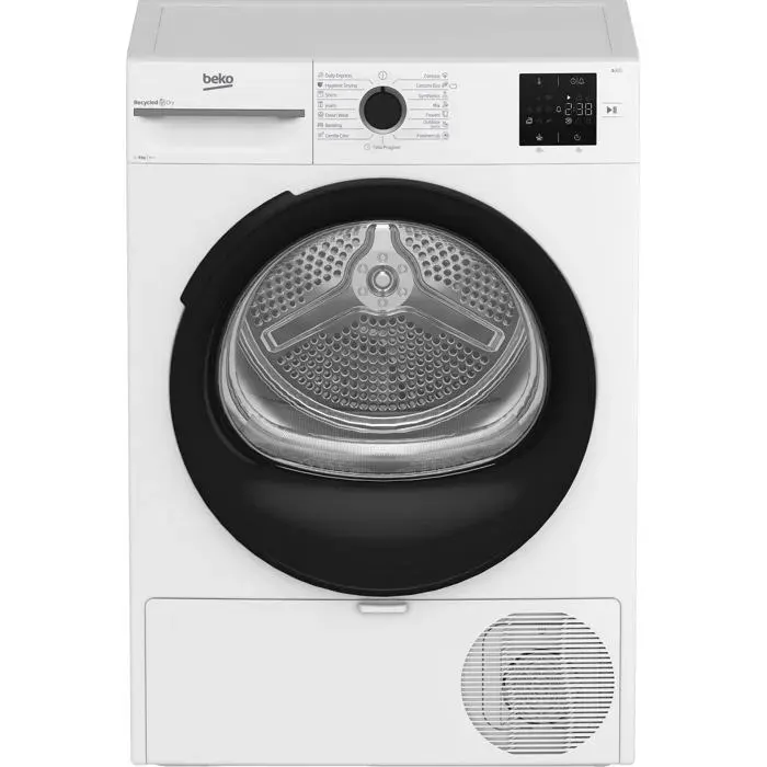 Sèche-linge à condensation blanc - Beko - 8 kg - Affichage LED - Commande électronique — coloris Blanche