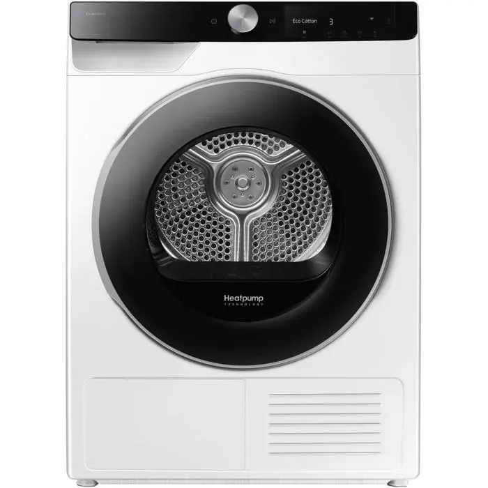 Sèche-linge à condensation blanc - Samsung - 9 kg - Écran LCD - Commande électronique tactile - Système silencieux — coloris Blanche