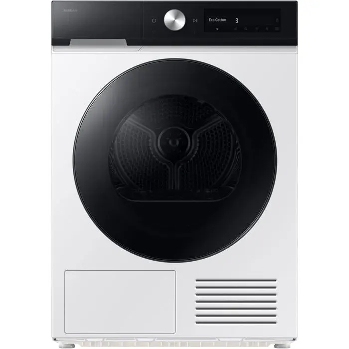 Sèche-linge à condensation blanc - SAMSUNG - Capacité 9 kg - Écran LCD - Commande électronique tactile - Départ différé