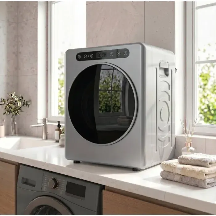 Sèche-linge à évacuation 5 kg 1000 W pose libre chargement frontal argent