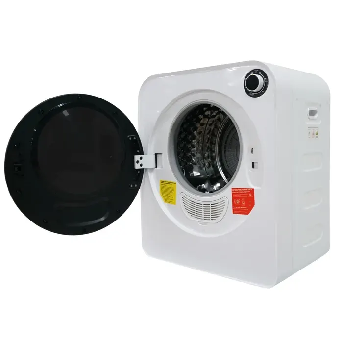 Sèche-Linge à Évacuation Compact 3 kg – Chauffage en céramique PTC - Tambour en acier inoxydable - 4 programmes - 830W - Blanc