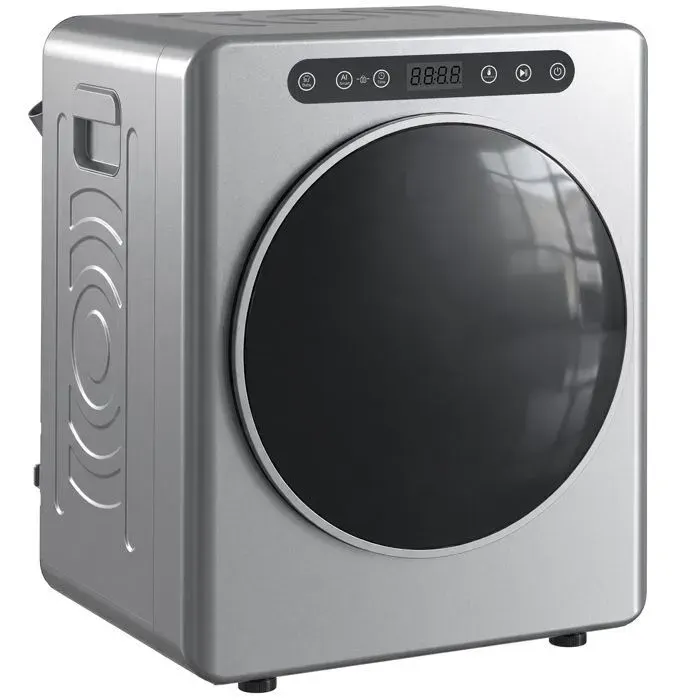 Sèche-linge à évacuation compact de 5 kg en acier inoxydable réglable moderne 49 x 43 x 61 cm