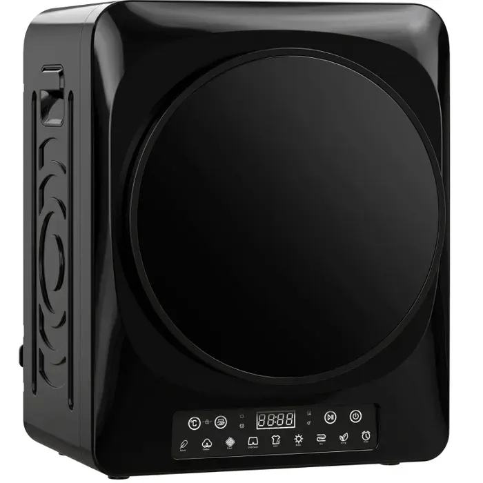 Sèche-linge à évacuation compact EVRYAE 5 kg 1000 W capteurs d’humidité minuterie acier inoxydable noir