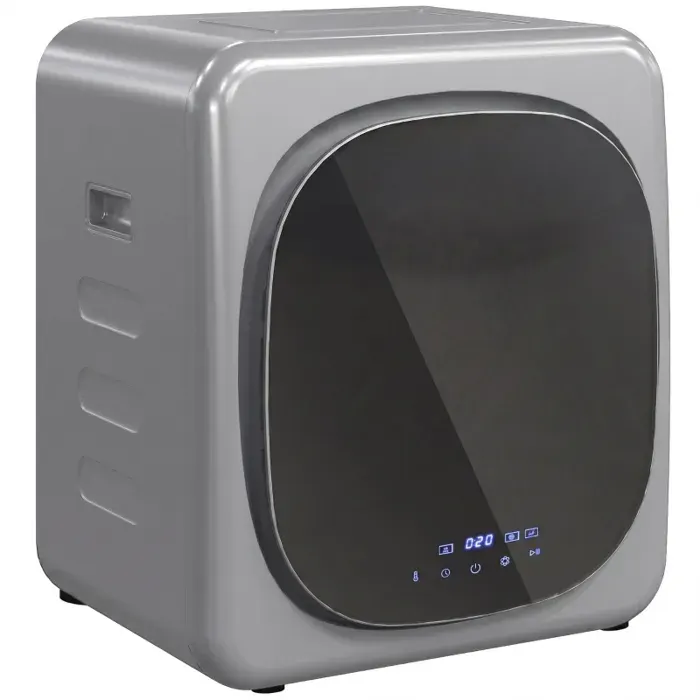 SECHE-LINGE avec LED en métal gris 48 x 40 x 56 cm — coloris Grise