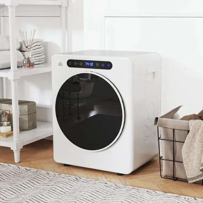 Sèche-linge compact 3 kg 6 programmes 40-60°C évacuation touch control affichage LED blanc JOINERY