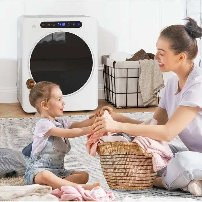 Seche-Linge Compact 3 Kg Blanc Seche-Linge A Evacuation FloraGrace Pour Appartement Gain De Place 49x43x61cm