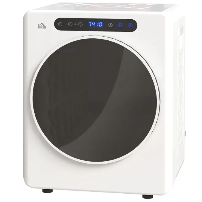 Sèche-linge compact - 6 programmes de séchage - Température réglable 40-60℃ - Capacité 3 kg - Commande tactile - Blanc