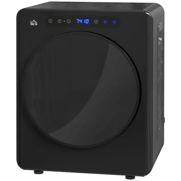 Sèche-linge compact - 6 programmes de séchage - Température réglable 40-60℃ - Capacité 4 kg - Commande tactile - Noir