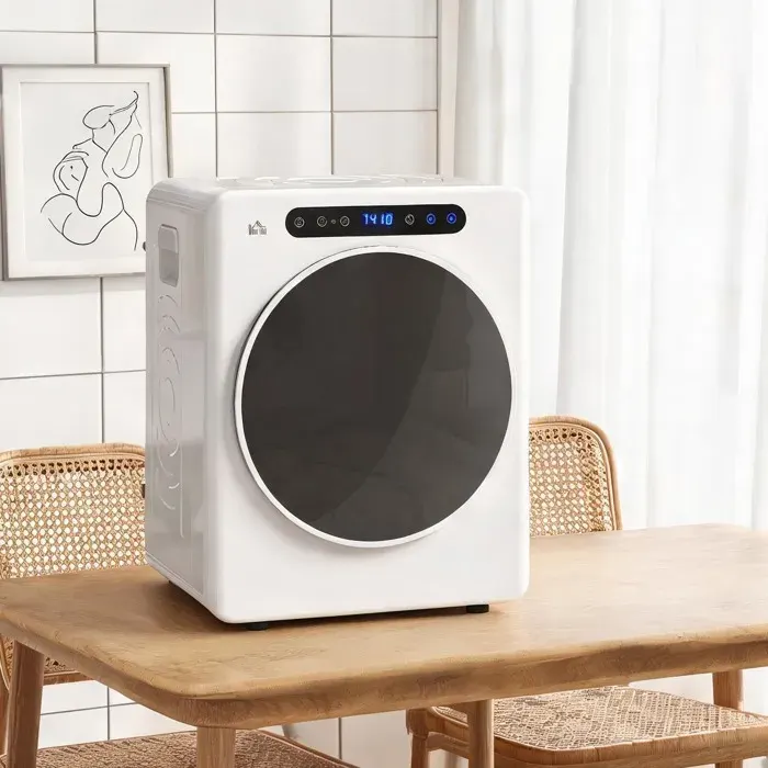Sèche-linge compact à évacuation 3 kg 1000 W – modes Extra Sec et ECO – minuterie – finition blanc