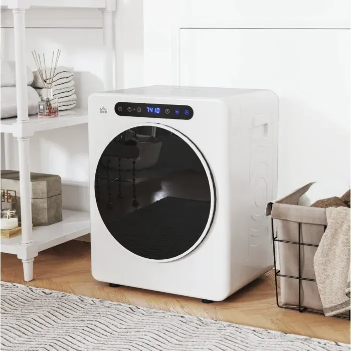 Sèche-linge compact à évacuation 3 kg 6 programmes 40-60°C commande tactile LED blanc