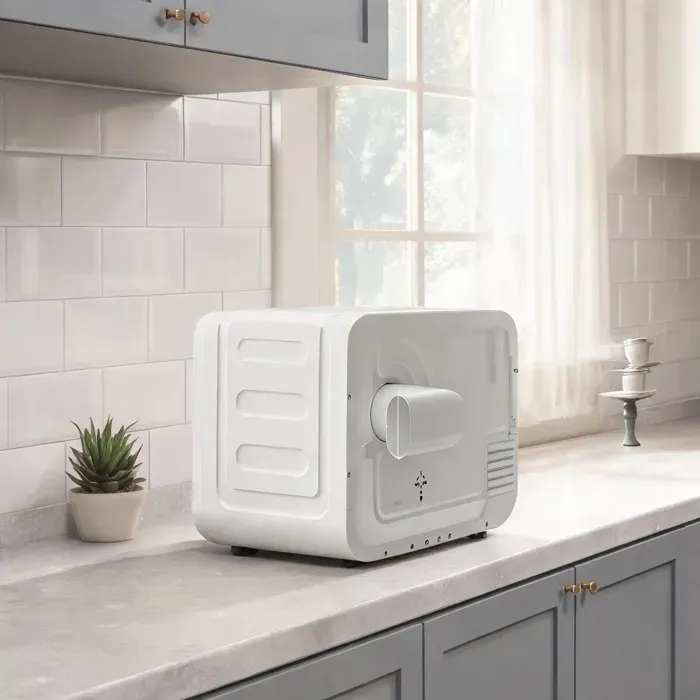 Sèche-linge compact à évacuation 4 kg blanc ABS minuterie et capteur intelligent