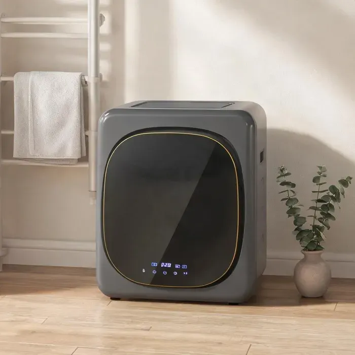 Sèche-linge compact à évacuation 4 kg slate gray 6 programmes écran tactile installation murale ou pose libre