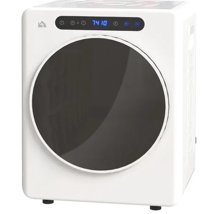Sèche-linge compact à évacuation 6 programmes 3 kg 40 à 60 °C Touch Control blanc 49 x 43 x 61 cm