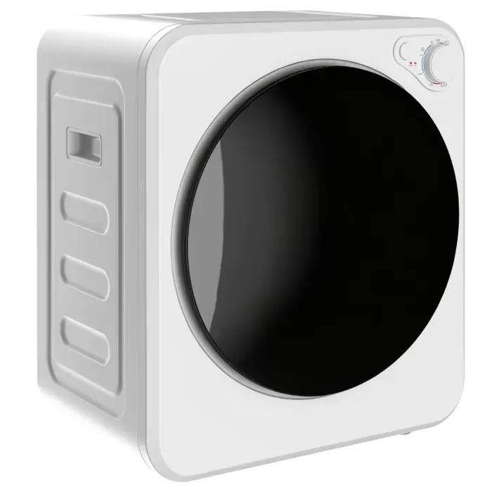 Sèche-linge compact - Capacité 4 kg - 5 programmes de séchage - Température jusquà 60℃ - Puissance 800W/400W — coloris Blanche