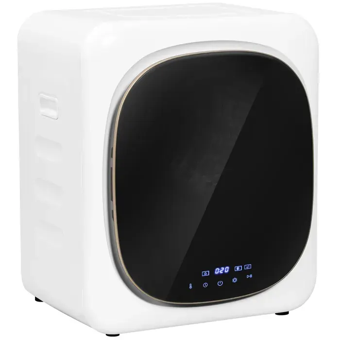 Sèche-linge compact - Capacité 4 kg - Désinfection UV - Acier inoxydable - Blanc - Dimensions 48x40x56 cm — coloris Blanche