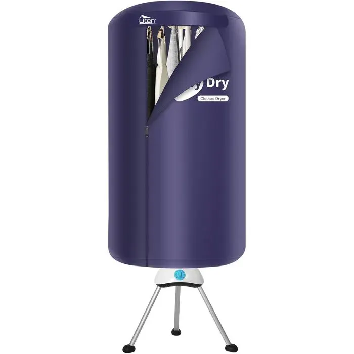 Sèche-Linge Électrique 1000WPompe À Chaleur2 Niveaux De SéchageMinuterieHauteur 170CmPour Lessive Domestique Et Appartement
