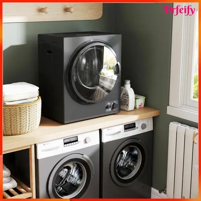 Sèche-linge électrique portable - AKOZON - 12149 - 33 L - 850 W - 4 modes (65°C) — coloris Noire
