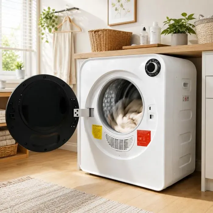 Sèche-linge - FUNMOON - 3 kg (4 kg max) - 4 programmes - Résistance céramique PTC - Empilable/Mural — coloris Blanche