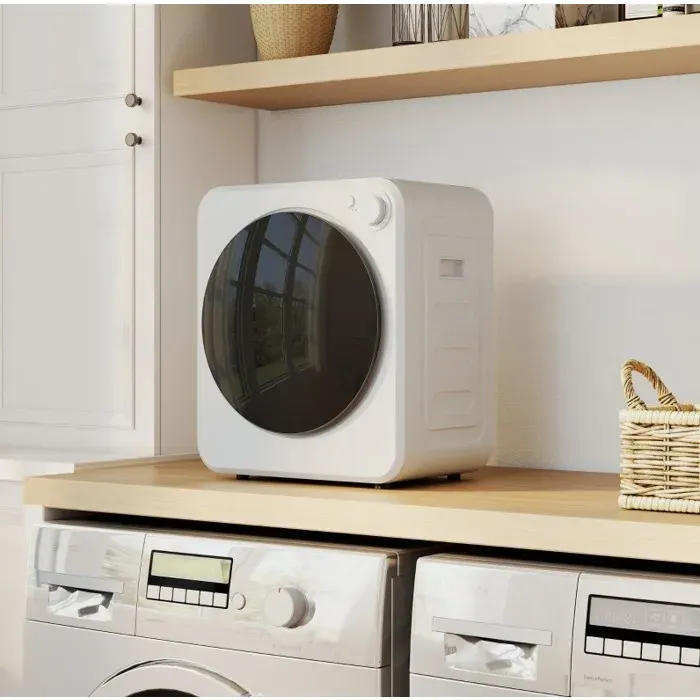 Sèche-linge mini 4 kg blanc – 5 programmes évacuation tambour inox