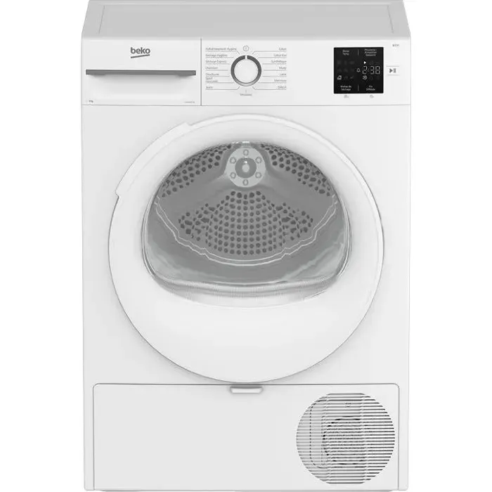 Sèche-linge pompe à chaleur BEKO D3H19C01W - 9 kg - Inverter - L60cm - Classe C - Blanc