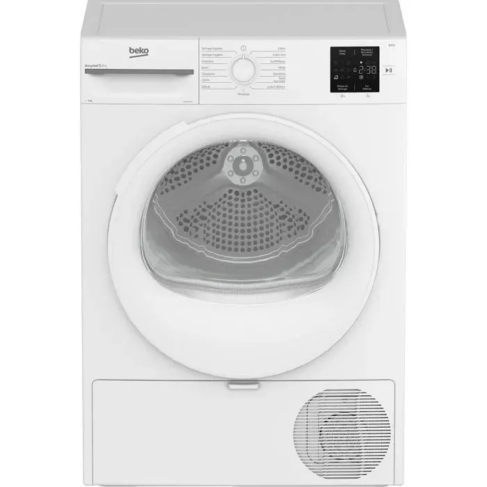 Sèche-linge pompe à chaleur BEKO D3H19E01W Série bPro 500 - 9 kg - L60cm - Blanc